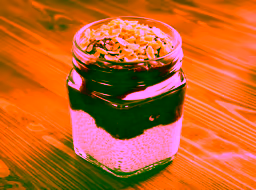 Chia with nuts and plum cream