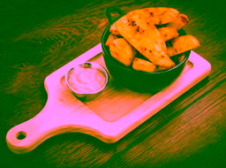 Fried potatoes with spices