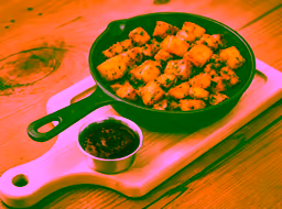 Fried pumpkin with Tkemali