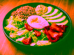Buckwheat bowl with poached egg, salmon and guacamole